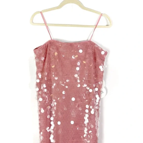 Staud Casey Dress Pink Strapless Sequin Gown Party Evening Maxi Sz 12 - Picture 5 of 11